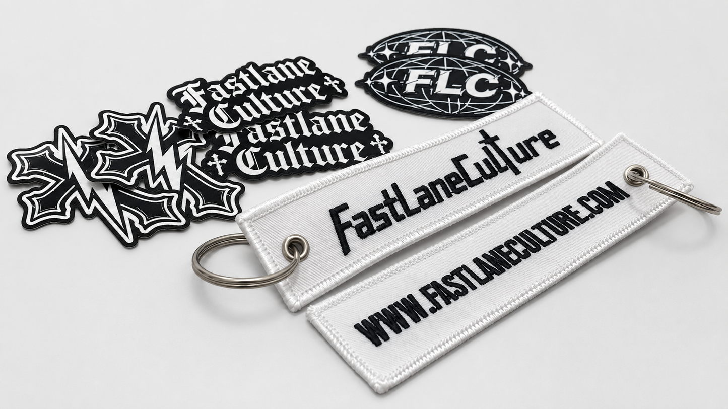 FastLane Keychain & Stickers Set