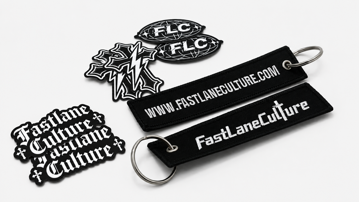 FastLane Keychain & Stickers Set