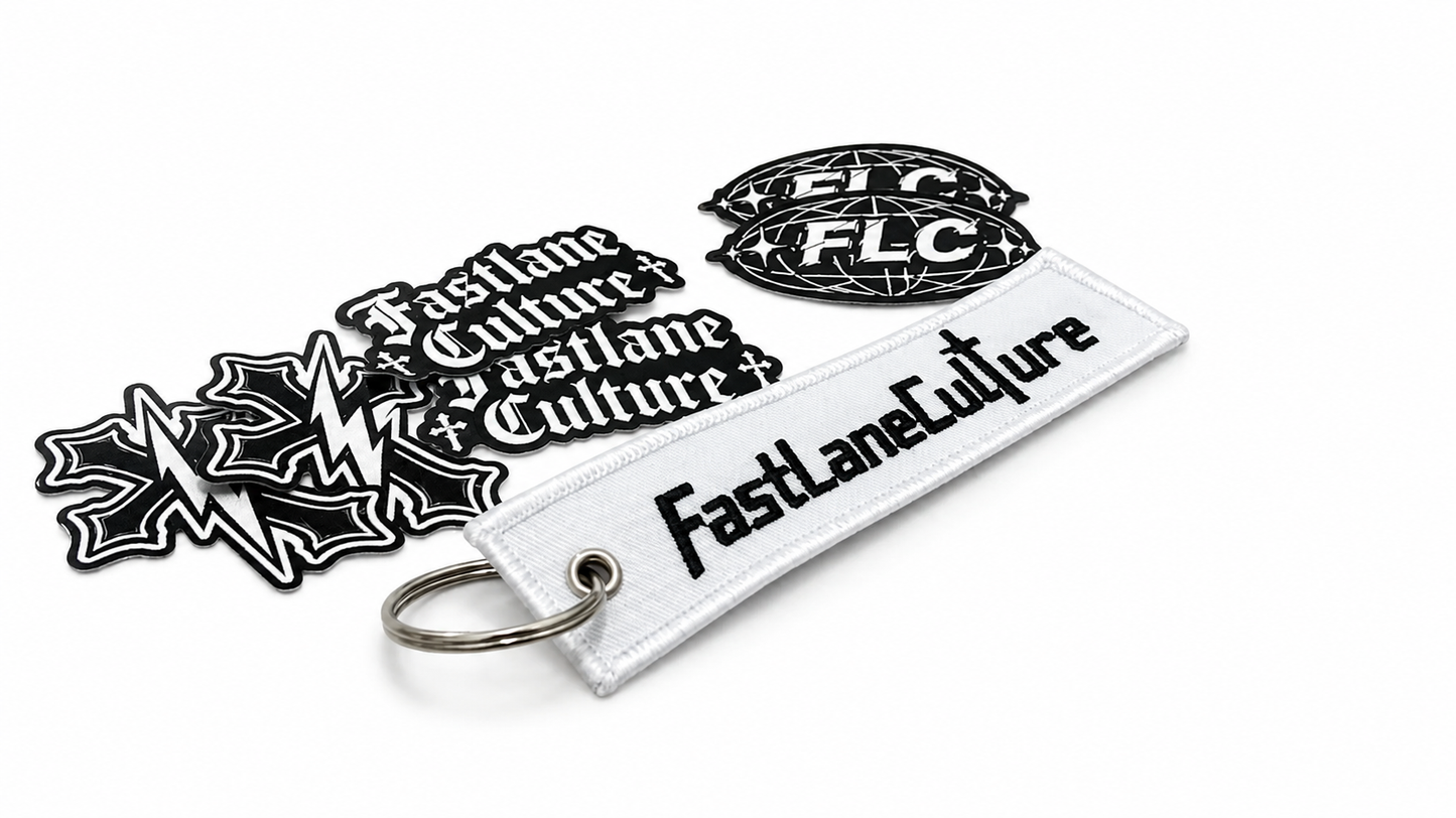 FastLane Keychain & Stickers Set