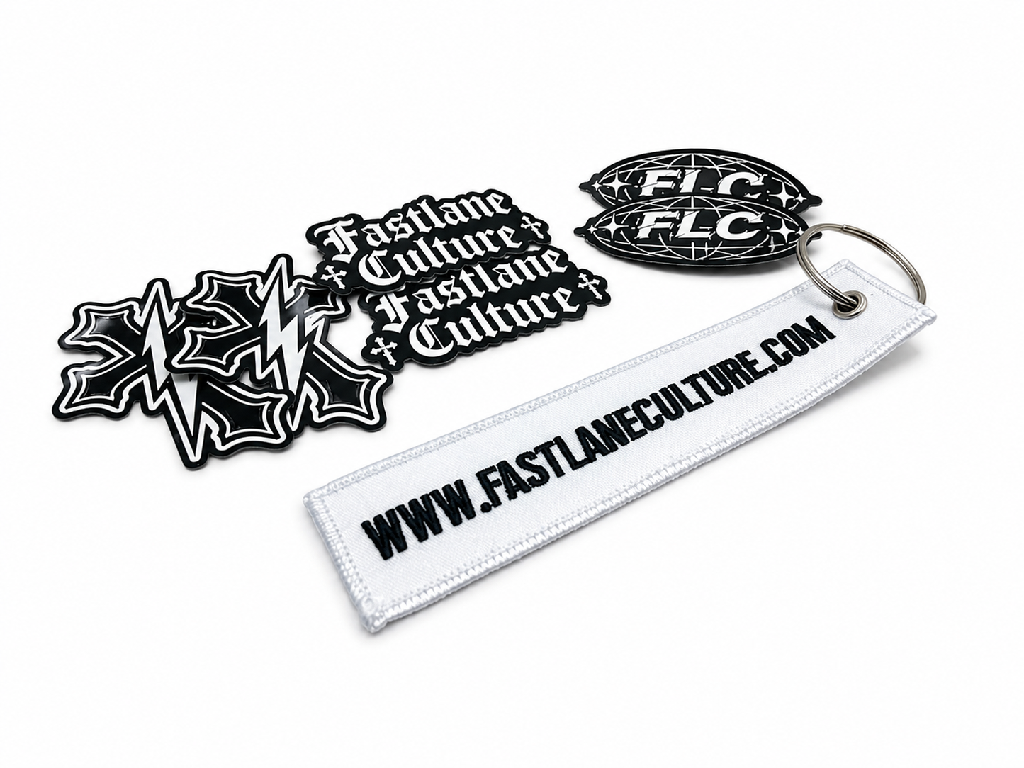 FastLane Keychain & Stickers Set