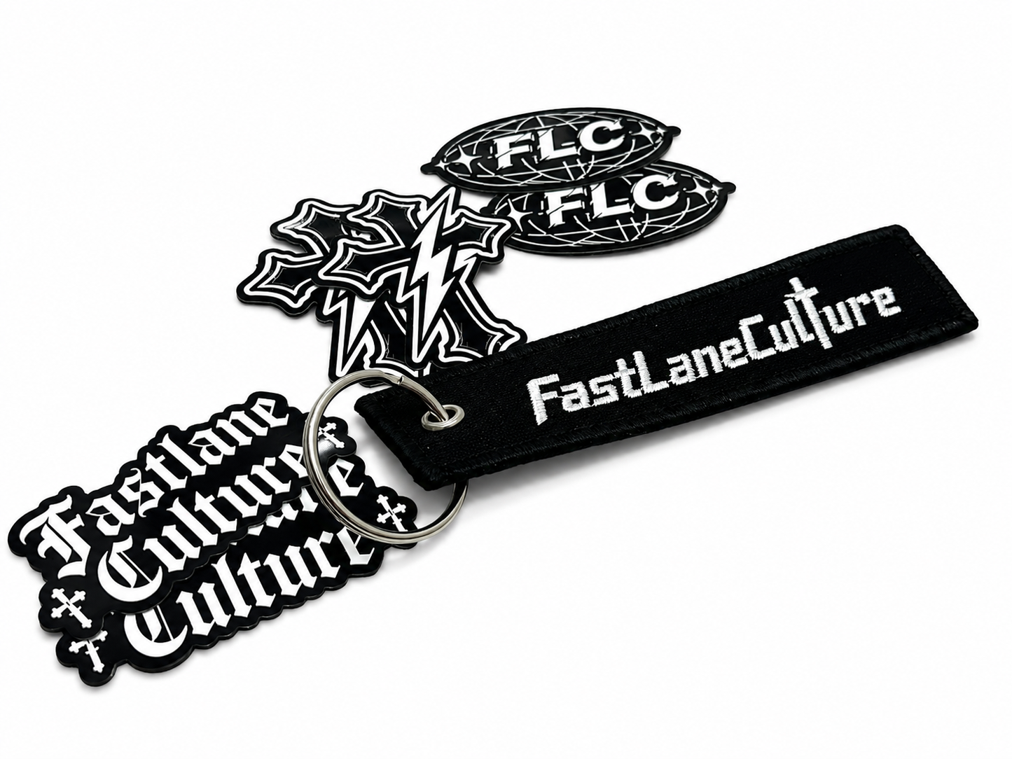 FastLane Keychain & Stickers Set